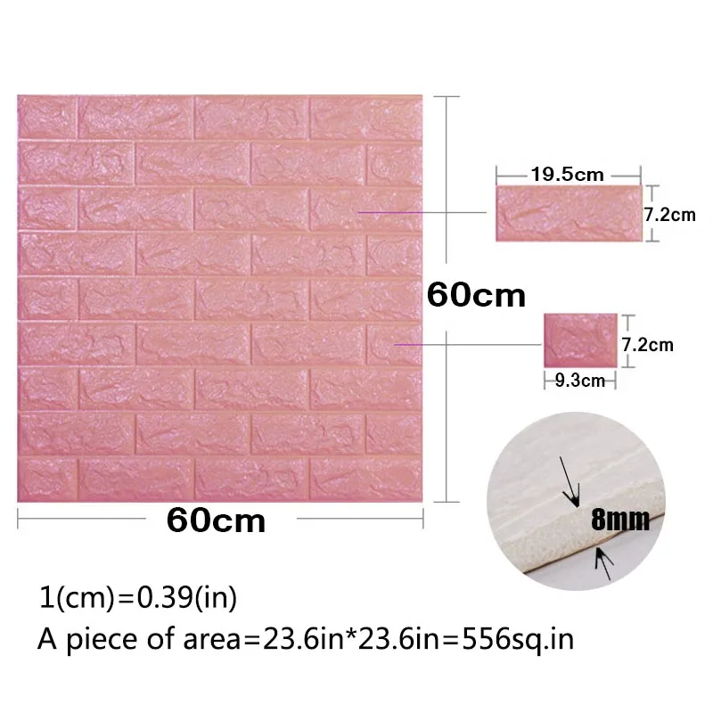 3D Foam Wall Stickers Safty Home Decor DIY Brick Living Room Kids Bedroom Decorative Sticker | Дом и сад