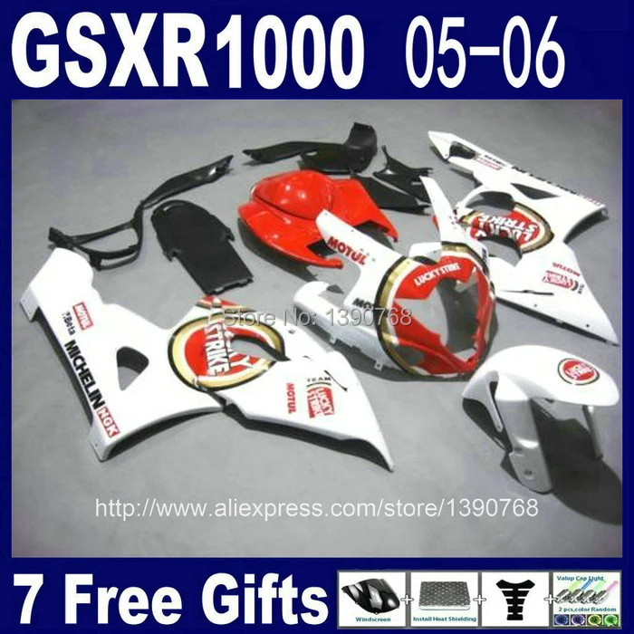 Набор пластиковых обтекателей под давлением для SUZUKI K5 GSX R1000 05 06 GSXR 1000 2005 2006