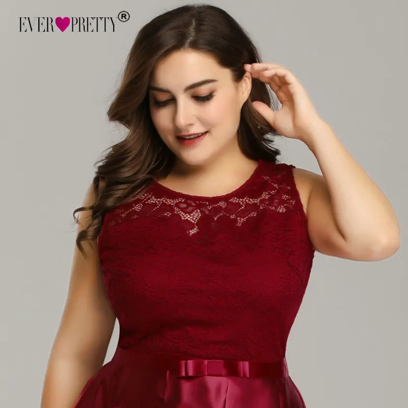 Халат De Soiree Ever Pretty EZ07702 дешевые атласные бордовые кружевные трапециевидные вечерние платья без рукавов размера плюс платья для особых случаев