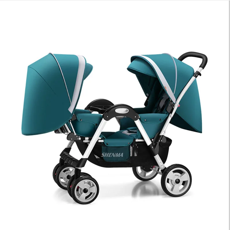 Новая Детская Коляска трость для близнецов с лицом к лицу высоким ландшафтом