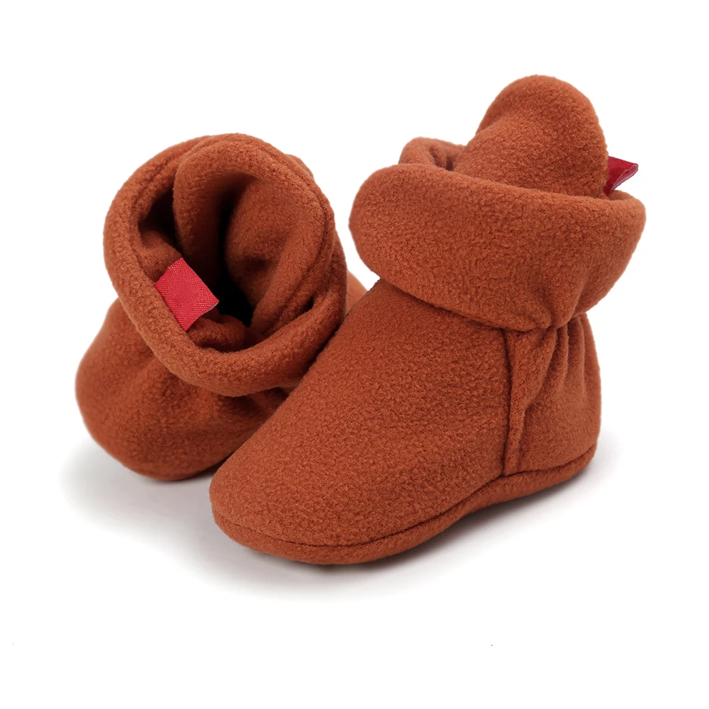 Cozie/зимние теплые ботинки унисекс из искусственного флиса для новорожденных и малышей; классическая обувь для мальчиков