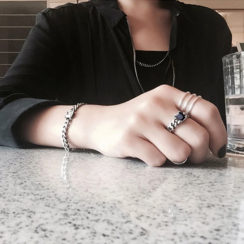 Ретро трехцветные мужские и женские модели колец кольцо с хвостом открытые