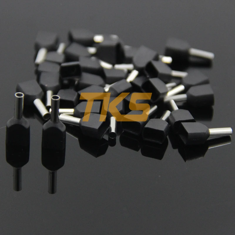 TE1008 TE1010 TE1012 двойной наконечник для проводов 2X1.0mm2 изолированный провод 2 х 18 AWG