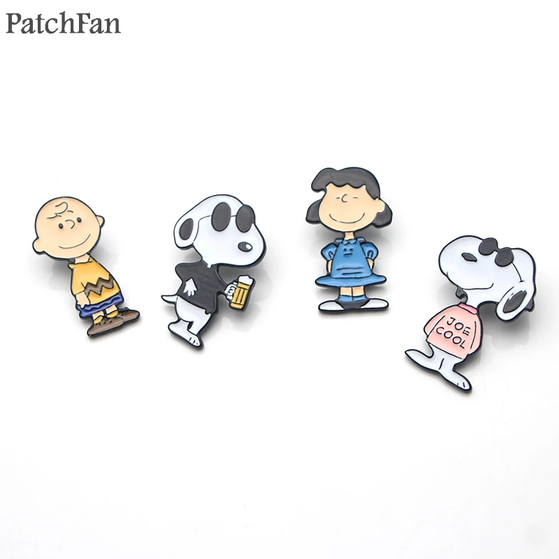 Patchfan собаки мультфильм цинкового сплава шпильки значки para рубашка сумка Одежда Кепка рюкзак броши для обуви Значки украшения A1834
