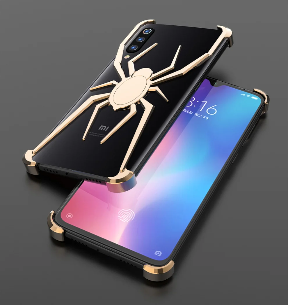 Стильный металлический чехол с пауком для Xiaomi mi 9, роскошный тонкий жесткий алюминиевый металлический чехол-бампер для Xiaomi mi 9 mi 9 Explorer