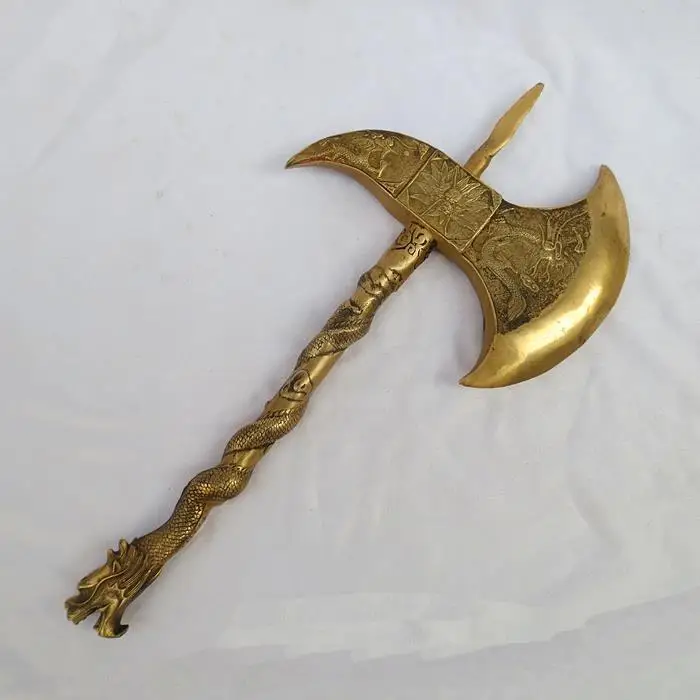 Бронза медный топор талисман фен шуй мебель ремесла украшения ~|furniture ornaments|ornamental