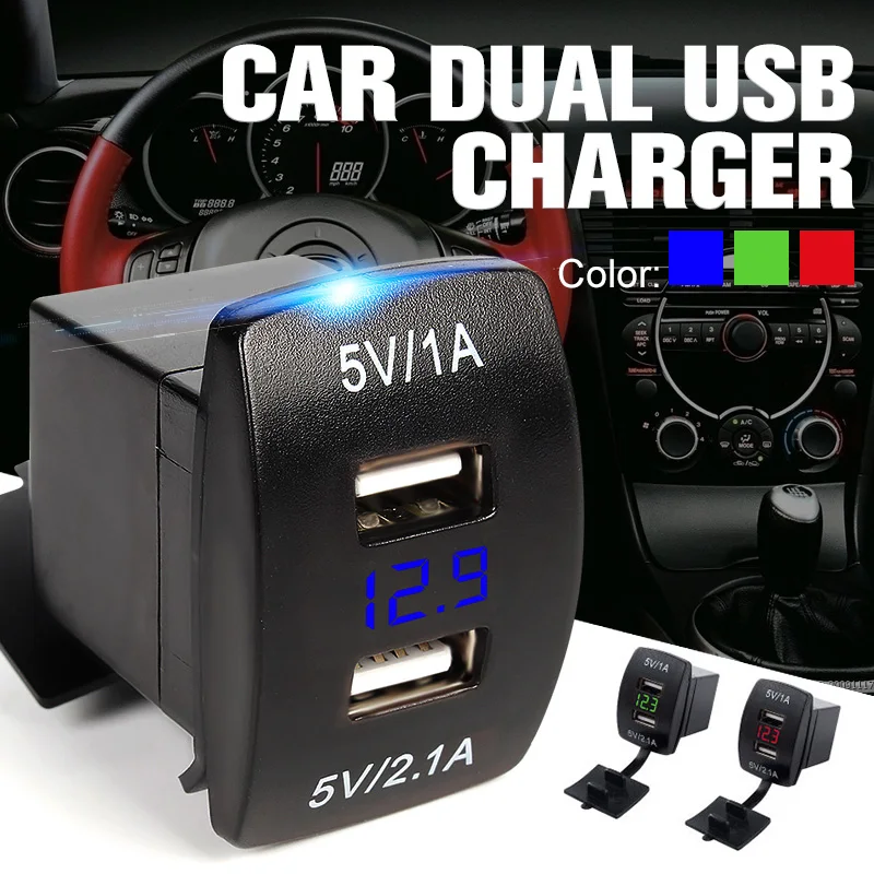 Двойной USB разъем для автомобильного мотоцикла прикуриватель гнездо мини микро