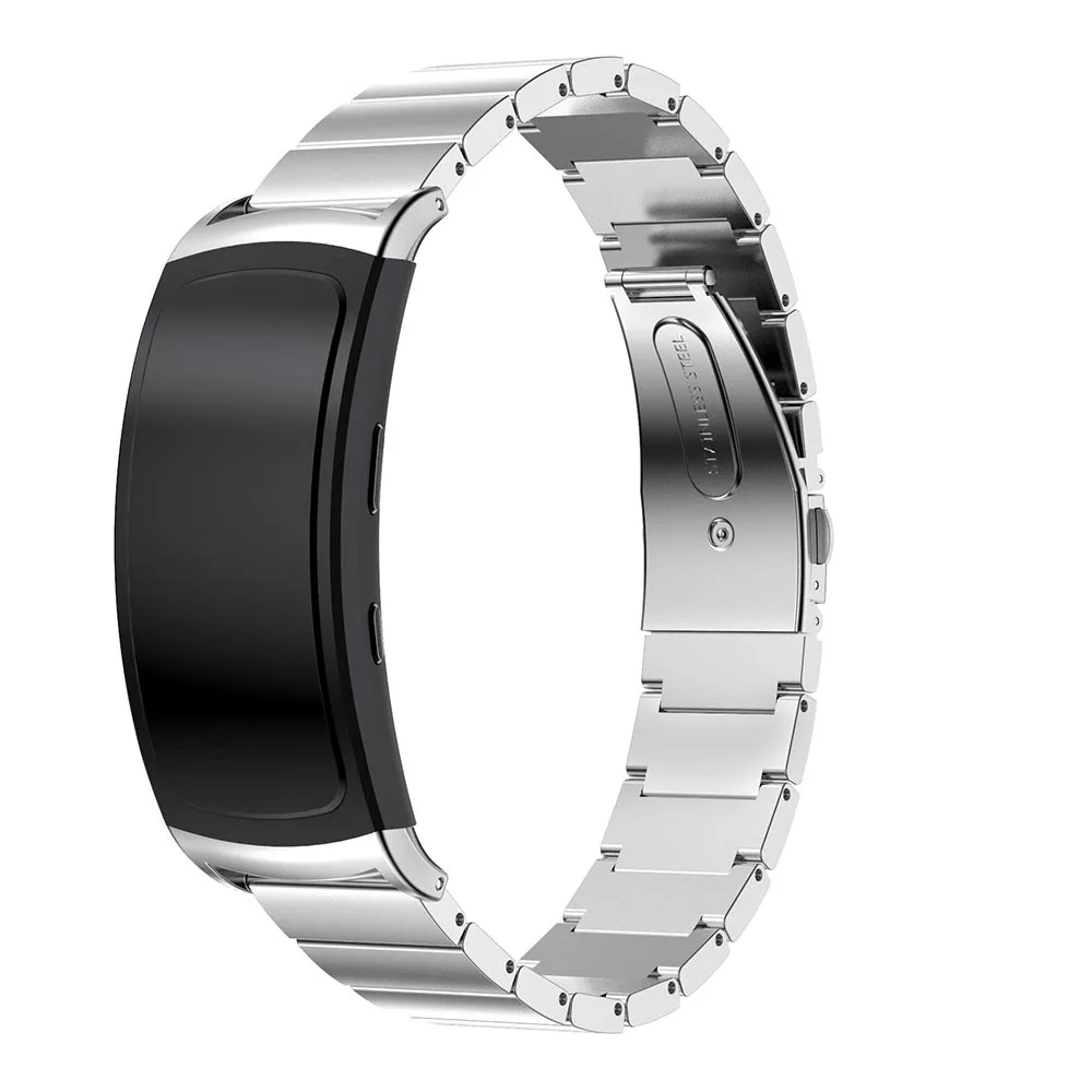 Браслет из нержавеющей стали для Samsung Gear Fit 2 Fit2 Pro люксовый металлический наручный