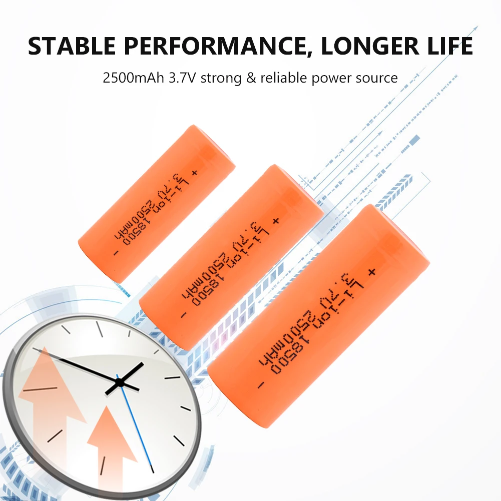 1/2/4 шт Перезаряжаемые 3 7 V 18500 2500mAh литий ионные аккумуляторы для е байка RC игрушки