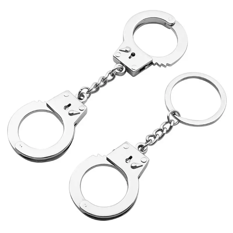 Metal Novelty Double Lock Handcuffs Keychain Key Rings Fashion Jewelry | Украшения и аксессуары