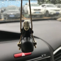 cute anime car ornaments faceless male car pendant car rearview mirror pendant birthday gift auto decoraction accessories coche