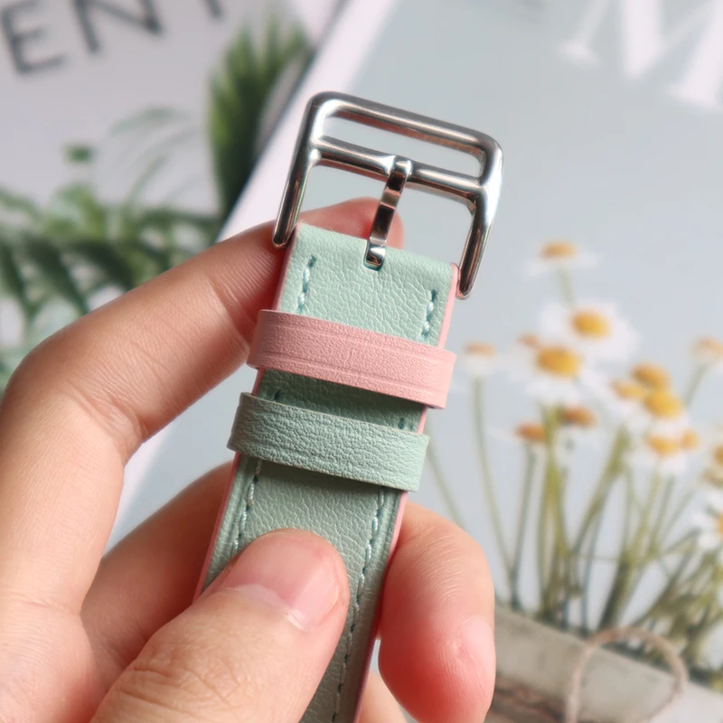 Кожаный ремешок Laforuta для Apple Watch Series 4 iWatch Band 38 40 мм 42 44 Женский браслет двойного