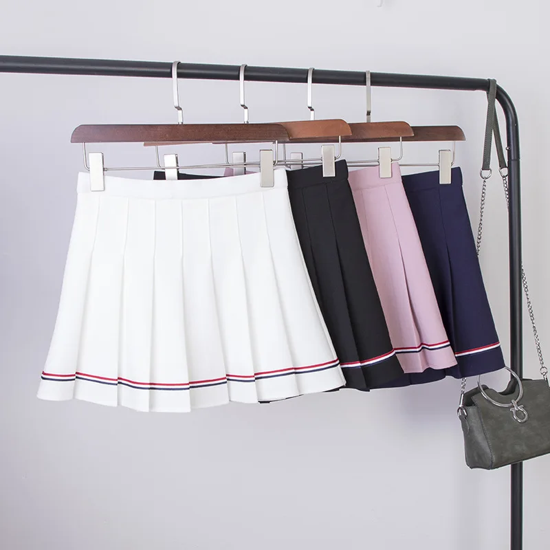 Harajuku Kawaii плиссированные мини-юбки Корейская юбка Ulzzang уличная одежда для
