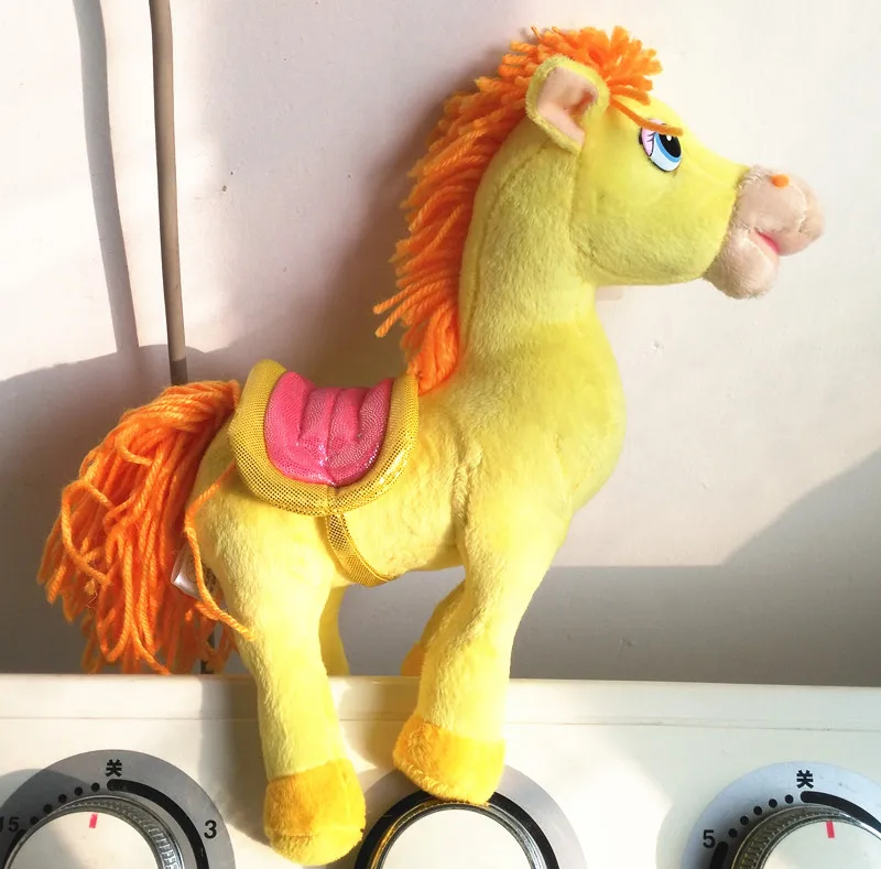Говорящая на русском языке желтая лошадь набивные плюшевые игрушки подарок