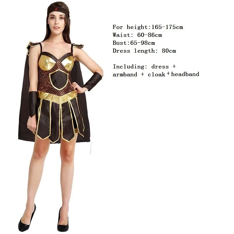 New Women Female Ancient Rome Italy Warrior Soldier Cosplay Costume Fancy Dress Outfit Carnival Masquerade Party Costumes Purim |