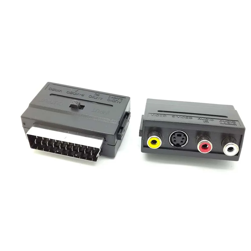 Новый Премиум RGB Scart to 3 RCA Phono + S Video Аудио вход/выход AV TV адаптер|scart to|scart rcascart rgb |