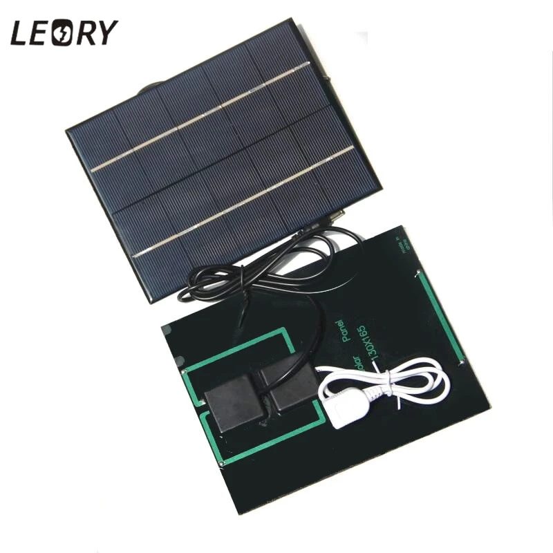 LEORY 5 V 0.7A солнечная энергия солнечная панель зарядное устройство с двойным выходом эффективность солнечных батарей power Bank зарядное устройство для кемпинга для телефона 18650 батарея