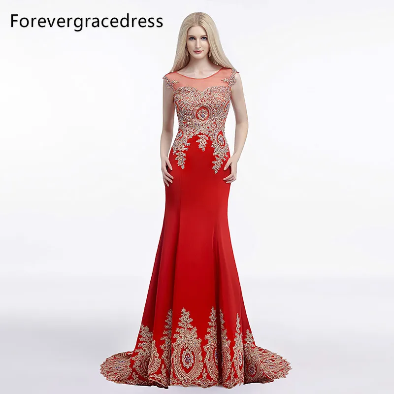 

Forevergracedress реальные фотографии красные вечернее платье Сексуальная Русалка Scoop Средства ухода за кожей шеи без рукавов Длинные официальная ...