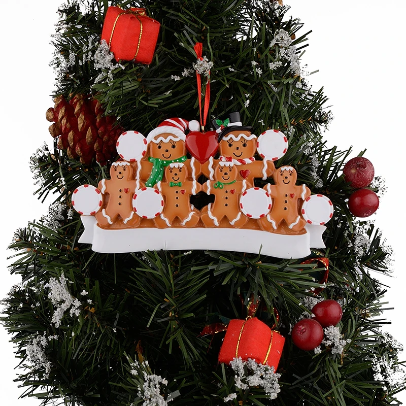 Оптовая продажа Имбирные пряники семейство из 6 искусственных украшений в