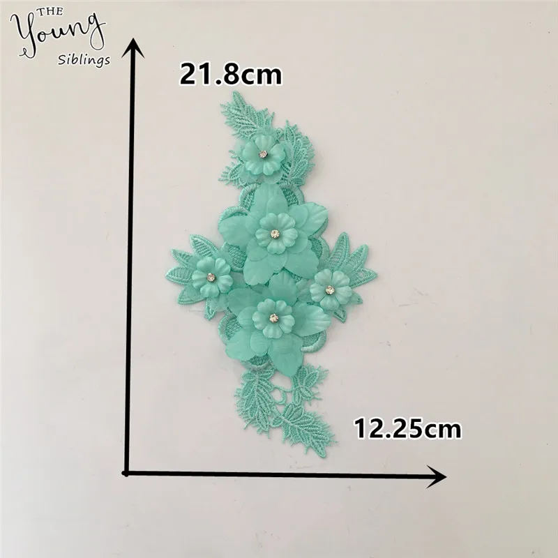 Высококачественная кружевная ткань с вышивкой аппликация Сделай Сам стразы