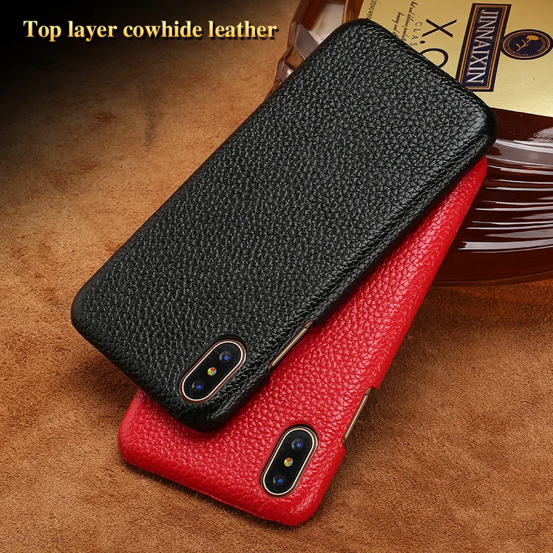 Luxury brand phone case litchi grain half-wrapped For iPhone 8 full handmade custom processing | Мобильные телефоны и