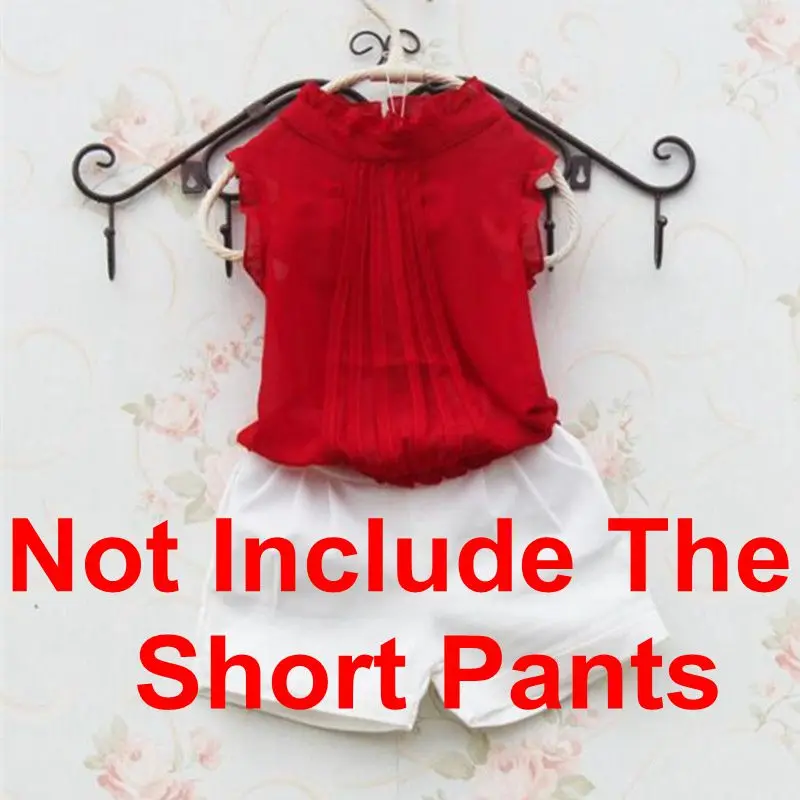 Модная однотонная летняя блузка для маленьких девочек-подростков Рубашки детей