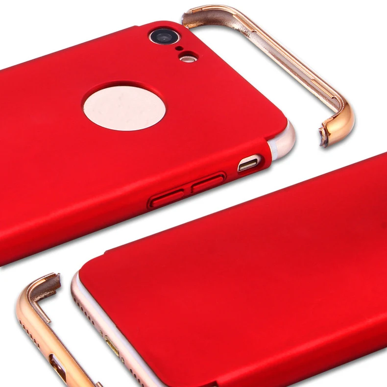 Роскошные Новые 3 в 1 матовое покрытие жесткий PC анти шок чехол для iPhone 7/7 Plus