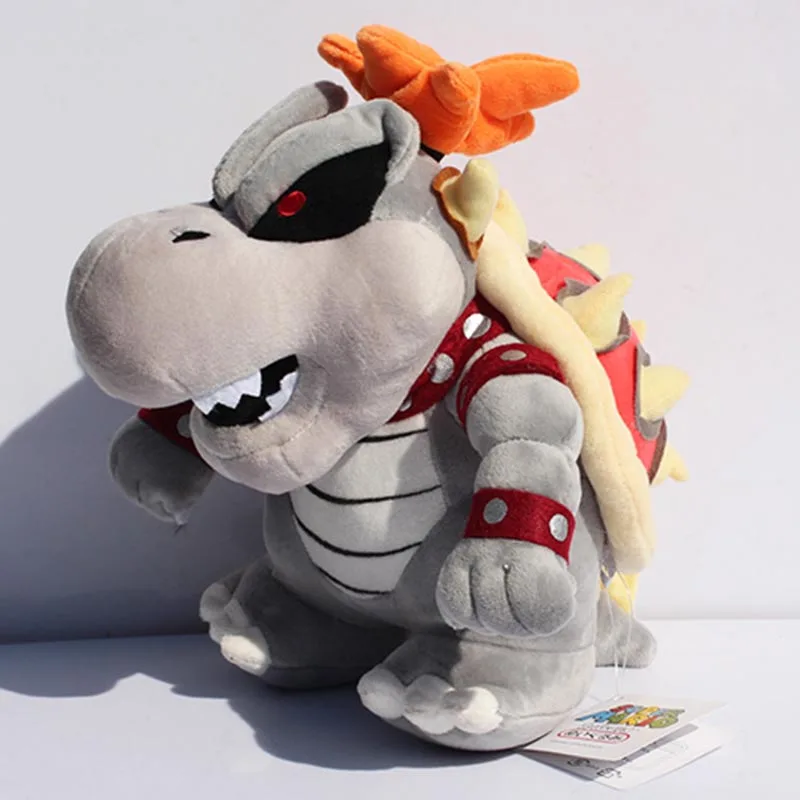1 шт. 1" 28 см Супер Марио серый King BOWSER koopa Мягкие плюшевые игрушки, с биркой, в розницу