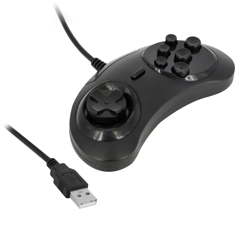 Геймпад для SEGA Genesis/MD2 Y1301 игровой USB контроллер с 6 кнопками держатель джойстика ПК