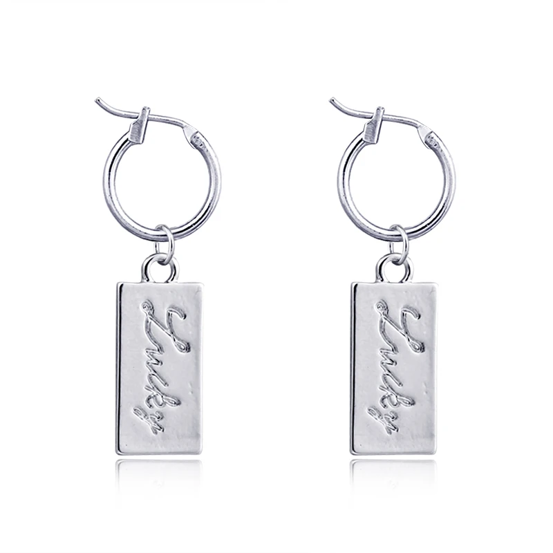 1 пара модных Подвесок в виде бирки на удачу с собакой серьги кольца для женщин
