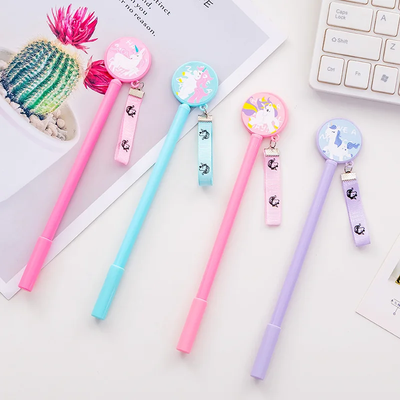 

24 Pcs Creative Unicorn Neutral Pen Black 0.38 Pen Student Neutral Pen Stationery