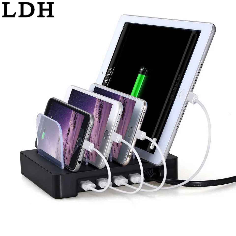 LDH 4 порта настольное USB зарядное устройство многофункциональная док станция для