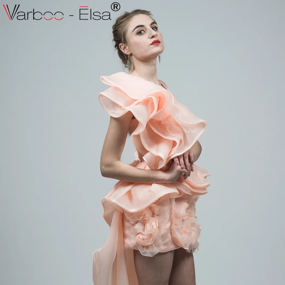 VARBOO_ELSA модное короткое спереди длинное сзади платье для выпускного вечера