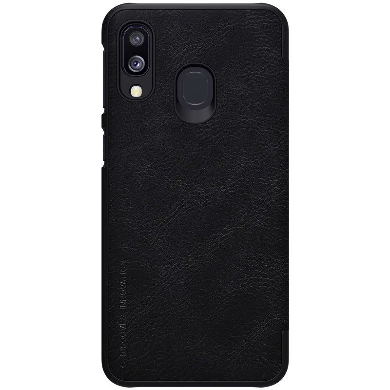 Black Чехол A40 для samsung Galaxy A40 чехол NILLKIN Qin Бизнес Флип кожаный чехол слот для карт задняя крышка для samsung A40 чехол для телефона - Цвет: Black