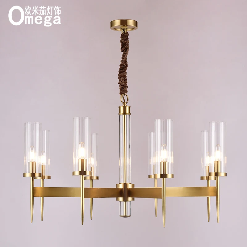 Постмодерн светильник роскошная медная люстра гостиная столовая спальня