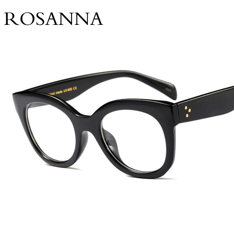 ROSANNA Большие оптические очки кошачий глаз женские прозрачные фирменный дизайн
