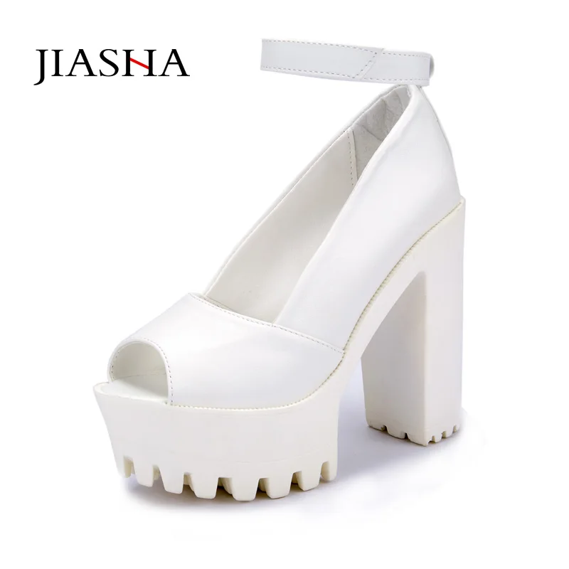 Обувь на платформе; женская обувь на высоком каблуке; zapatos mujer; женские туфли-лодочки с открытым носком; Новинка года; модная женская обувь