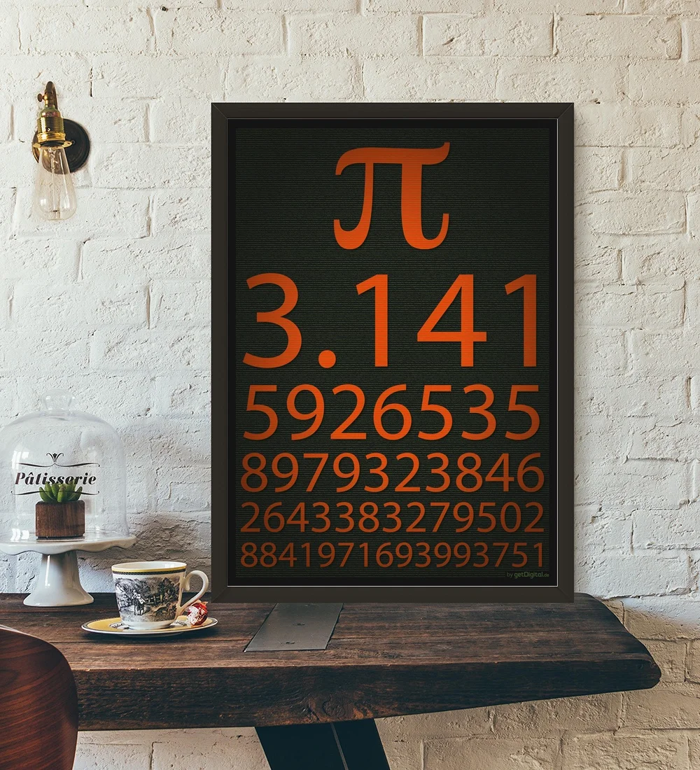 Pi Математика 3 14 плакат искусство стены холст фотокартины маслом без рамки | Дом и