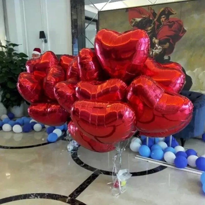 Воздушный шар из фольги в форме красного сердца 75 см|supplies party|supplies wedding |