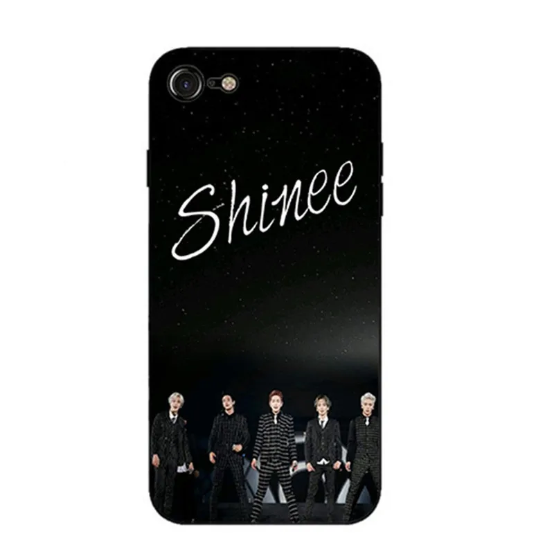 SHINee KPOP Boy group Модный Черный Мягкий ТПУ силиконовый чехол для телефона iphone 6 6s 7 8 plus