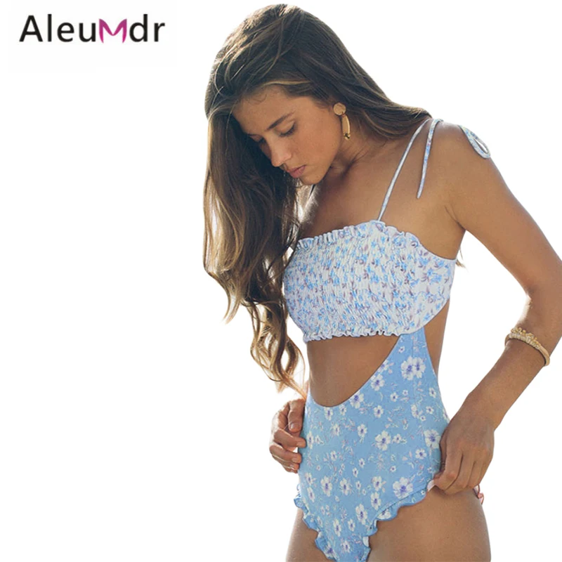 Aleumdr 2019 купальный костюм белого цвета Цельный купальник для женщин сексуальный
