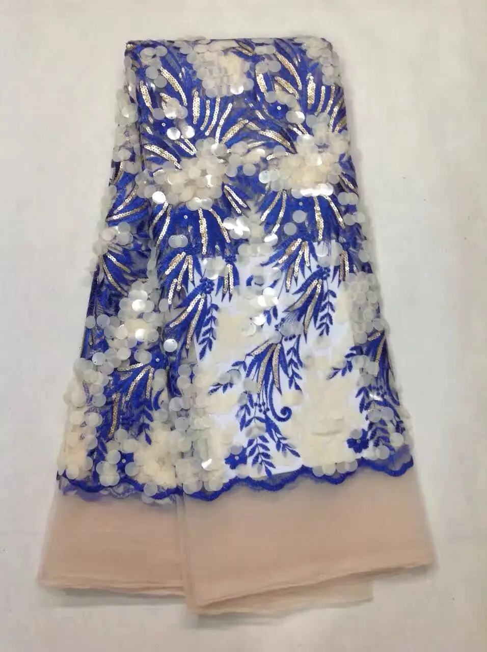 pink african tulle lace net fabric with squins for luxury dresses 5 yard/lot!jl-3-1 | Дом и сад