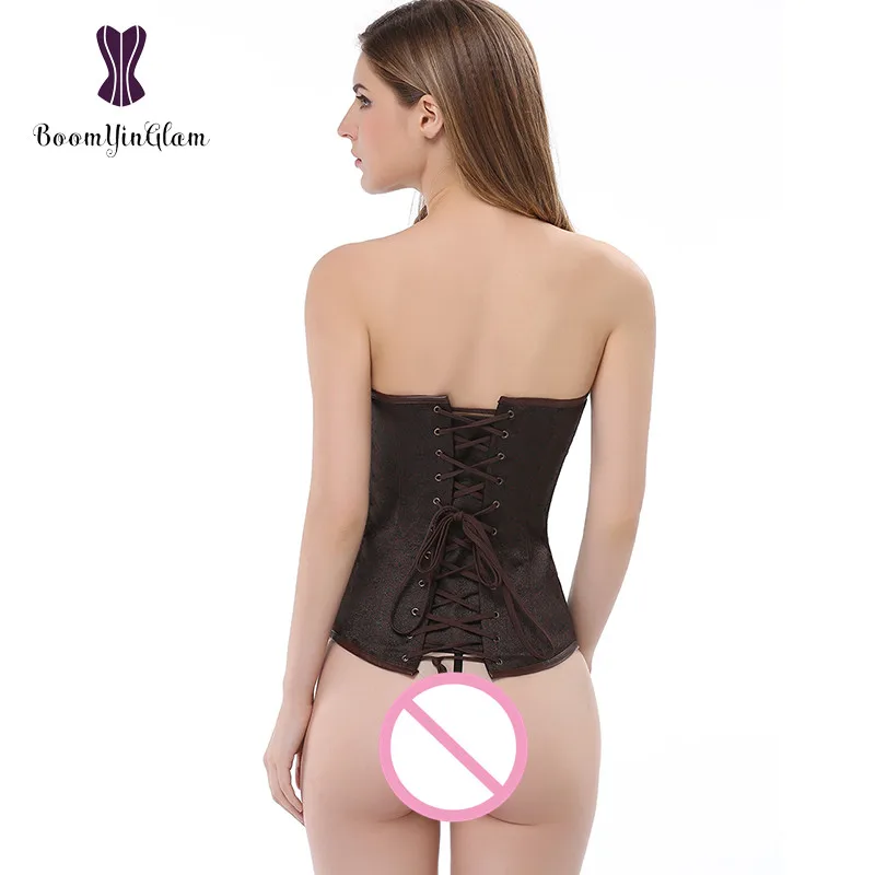 Дизайн с двойной молнией вставка блокировка Корректирующее белье коричневая