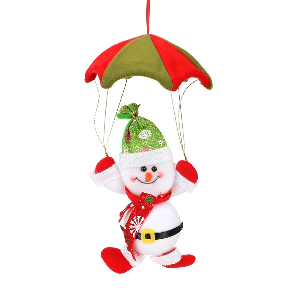 Christmas Home Ceiling Decors Parachute Santa Claus Snowman Christmas Tree Hanging Ornament Santa Doll Party Supplies - Цвет: Snowman