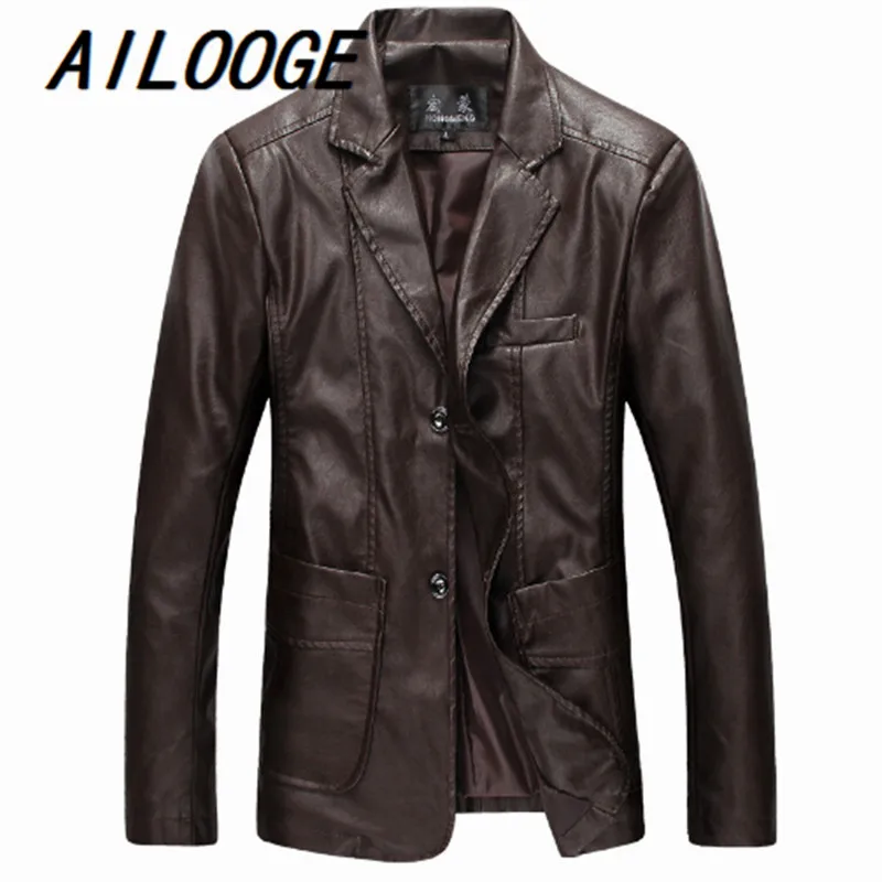 Блейзер Мужской кожаный осенне-зимний черный коричневый желтый |