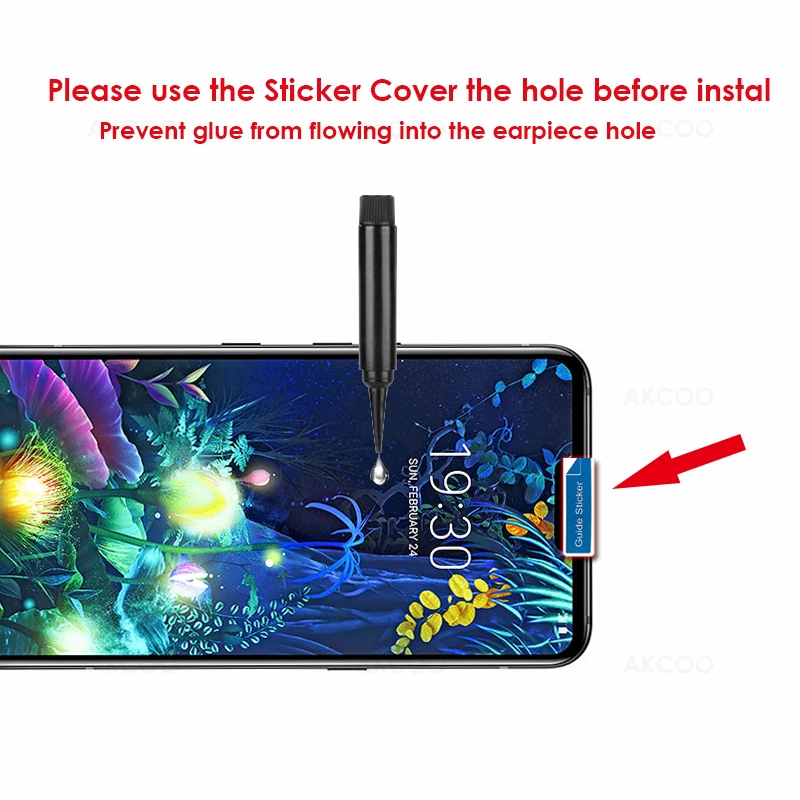 Akcoo 3D Curved Tempered Glass For LG V30 V40 G7 G8 V50 ThinQ Screen Protector Film UV Liquid full glue film for LG H930 film