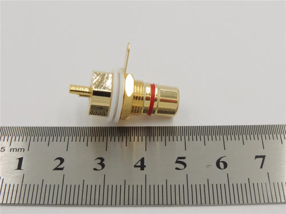 20 шт./лот высокое качество медь позолоченный RCA Женский Разъем Панель Крепление Шасси Разъем