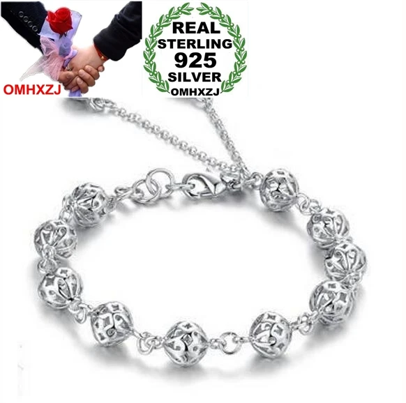 

OMHXZJ Wholesale Fashion joker present High Quality AAA Zircon 925 Sterling Silver Gift Women Exquisite Bracelets Bangles SZ44