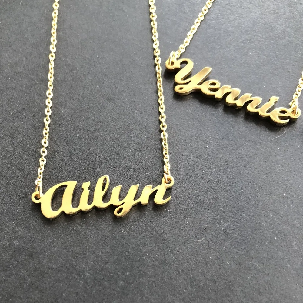 New Fashion Custom Name Heart Pendant Necklace Cursive Women Holiday Beach Statement Jewelry Handmade Birthday Gift | Украшения и