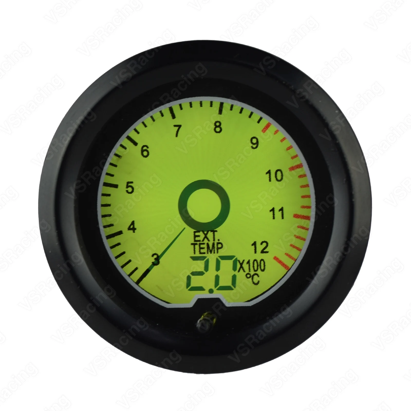VSRacing Ext Temp EGT Gauge 52mm 7 Color Racing LCD Digital Display Car Meter 2.0 Inch Multiple Colors | Автомобили и мотоциклы